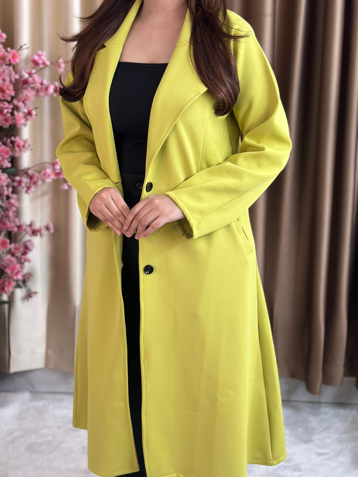 Rust Longline Coat Yellow
