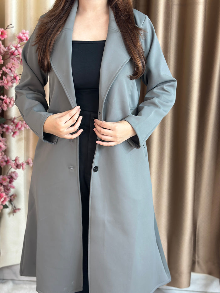 Rust Longline Coat Black