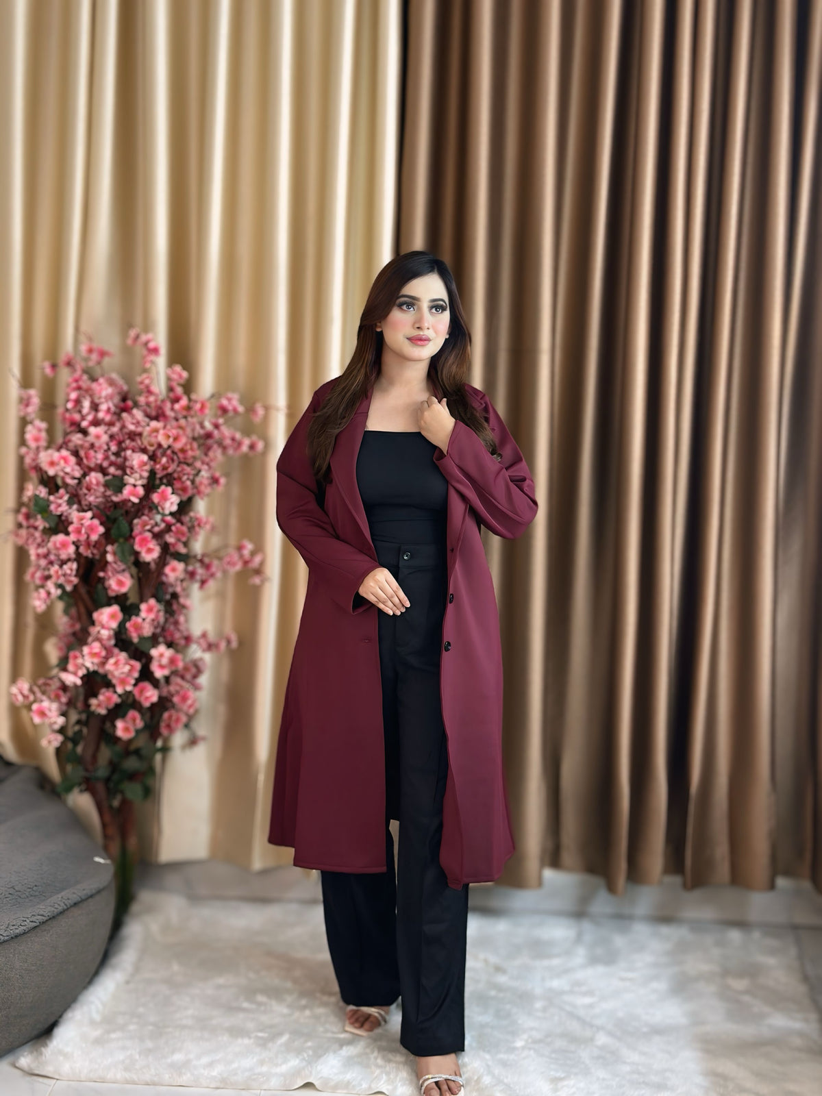 Rust Longline Coat Green