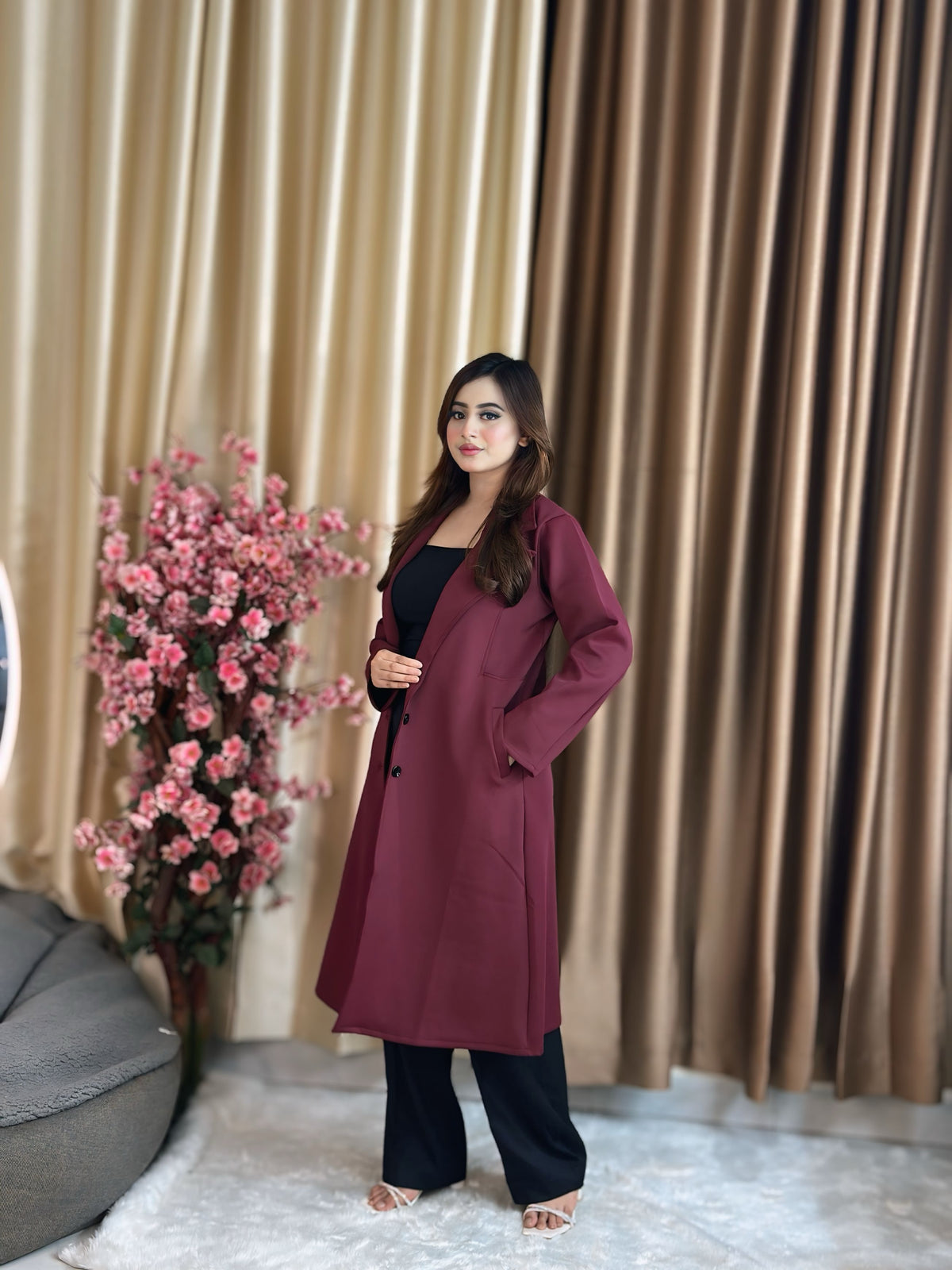 Rust Longline Coat Green