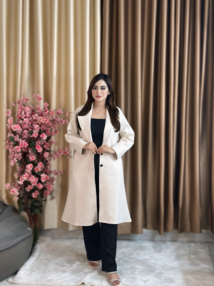 Rust Longline Coat White