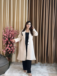 Rust Longline Coat White
