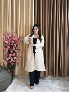 Rust Longline Coat White