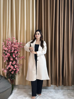 Rust Longline Coat White
