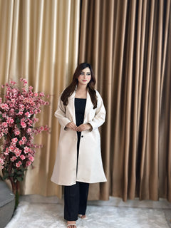 Rust Longline Coat White