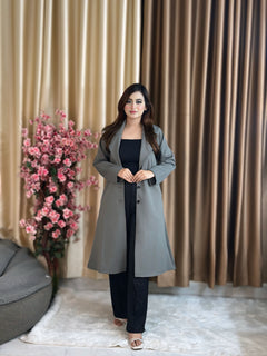 Rust Longline Coat Black