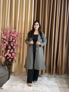 Rust Longline Coat Black