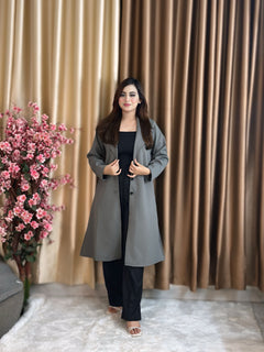 Rust Longline Coat Black