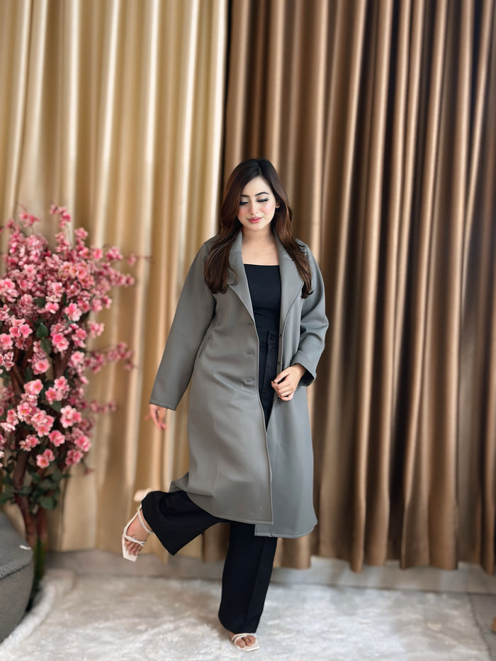 Rust Longline Coat Black
