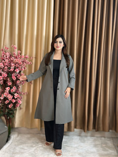 Rust Longline Coat Black