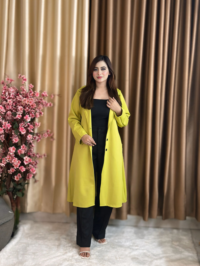 Rust Longline Coat Yellow