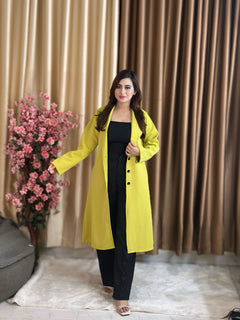 Rust Longline Coat Yellow