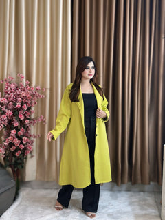 Rust Longline Coat Yellow