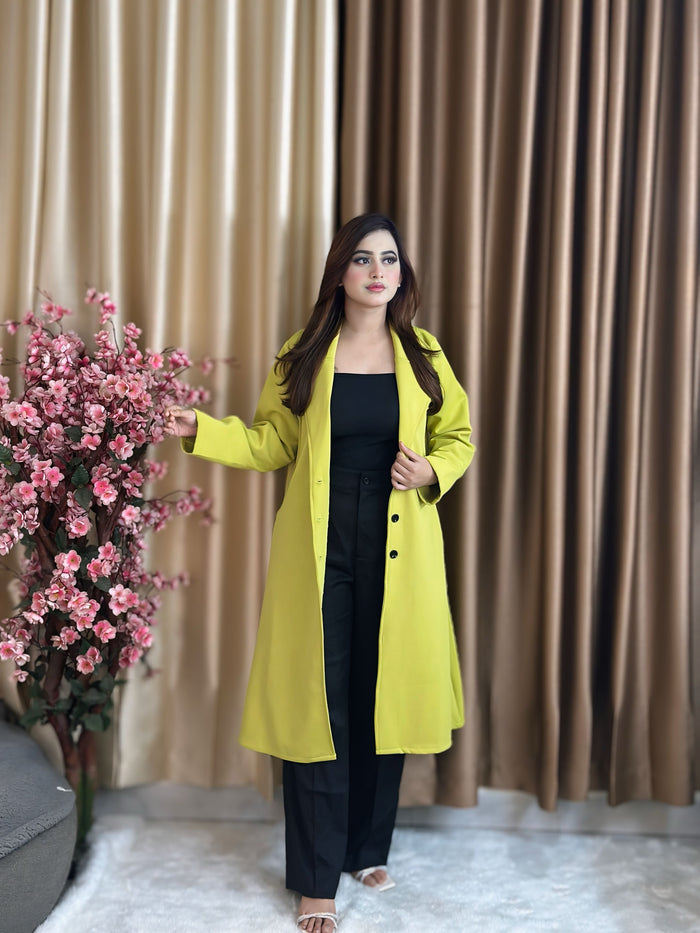 Rust Longline Coat Yellow